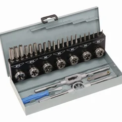 Equideos Coffret tarauds et filières M3 à M12 – 32 pièces – 3 passes