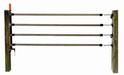 Clearance Equideos Kit barrière 4 rubans 40mm marron 6m - Gallagher