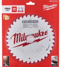 Hot Equideos Lame de scies circulaires - Ø190 x Ø30 x 1.6mm - 36 dents ATB - Milwaukee