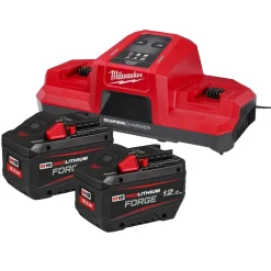 Clearance Equideos Pack chargeur double avec 2 batteries 18V Forge - M18 FORGENRG - Milwaukee