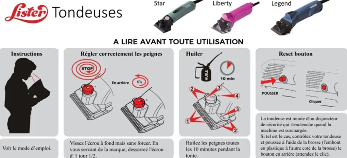 Outlet Equideos Tondeuse Lister Star