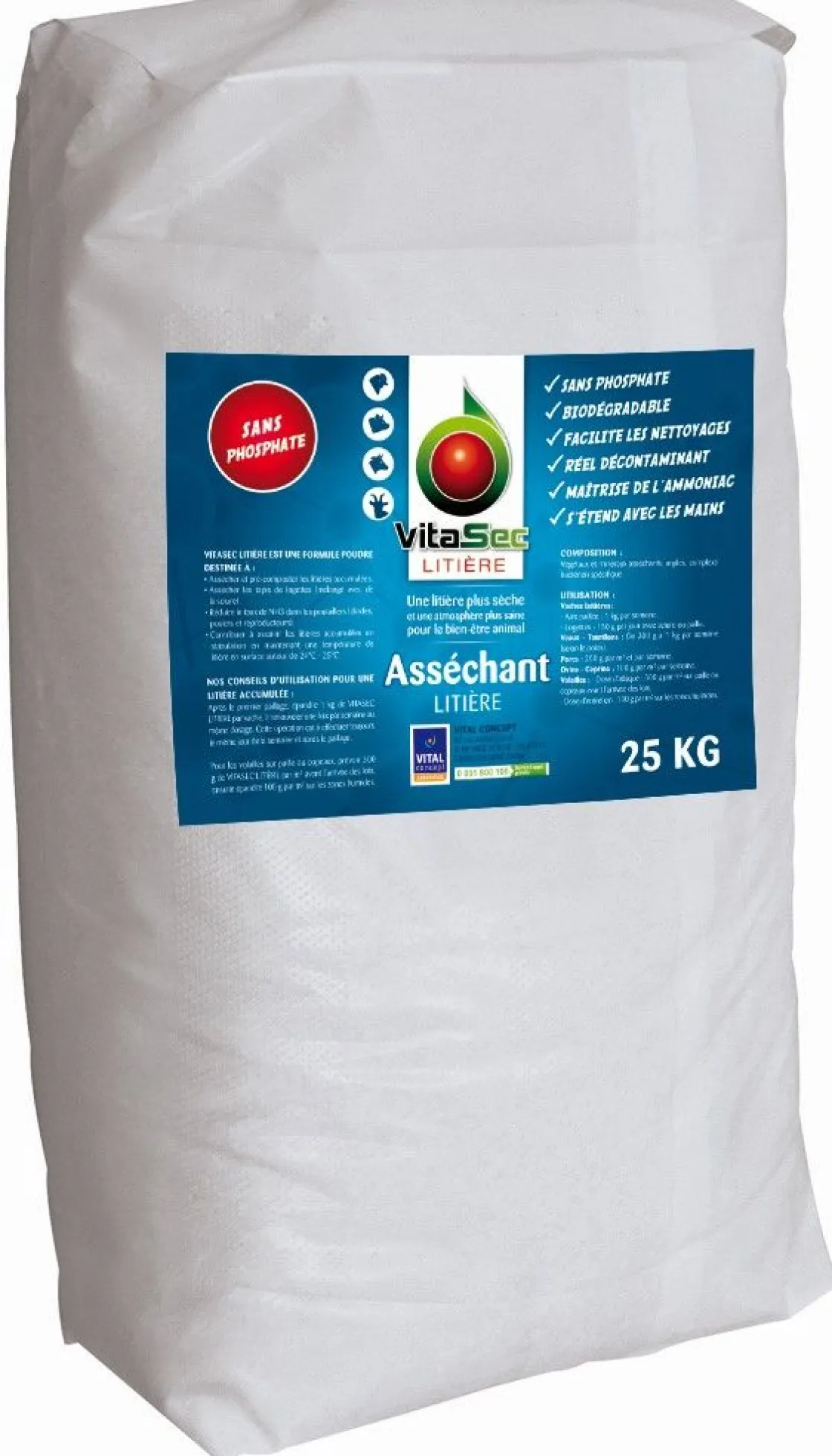 Online Equideos Vitasec litière - 25kg